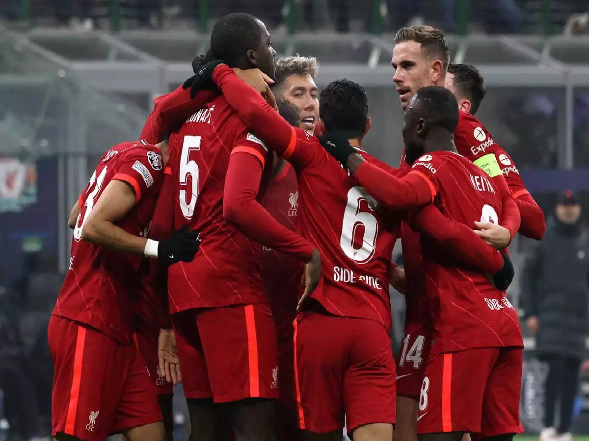 Jordan Henderson in among Liverpool celebrations