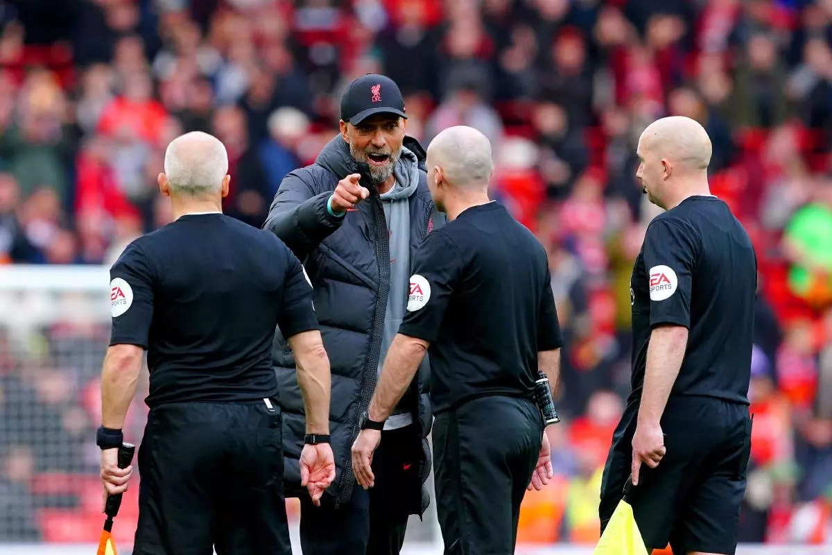Liverpool manager Jurgen Klopp speaks to match officials