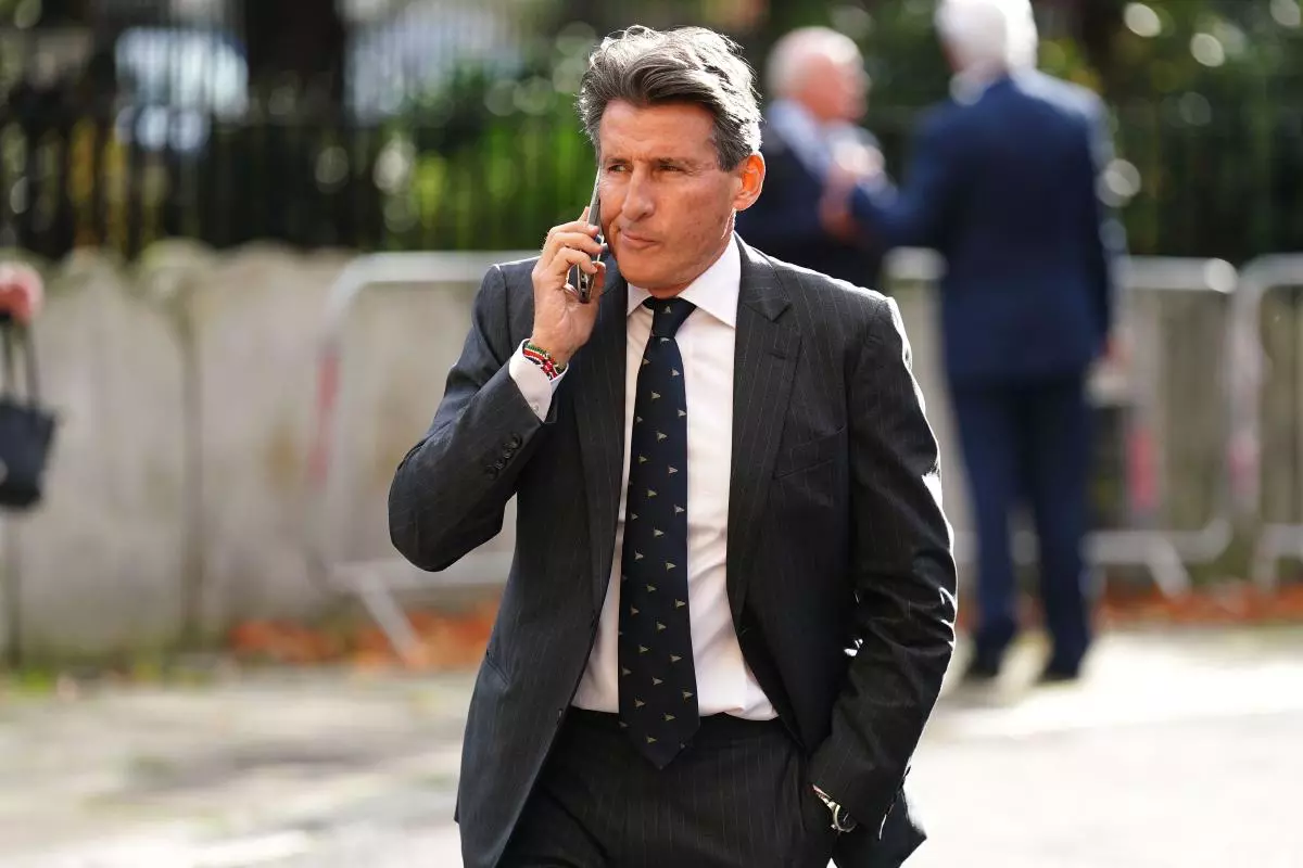 Lord Sebastian Coe arrives for a service