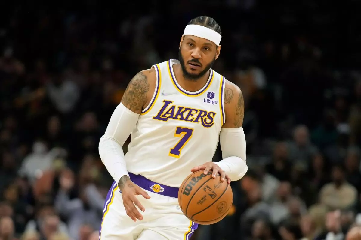 Los Angeles Lakers forward Carmelo Anthony