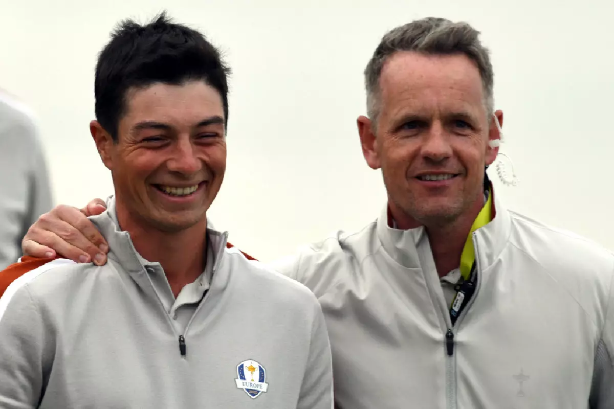 Luke Donald and Viktor Hovland during the 2021 Ryder Cup