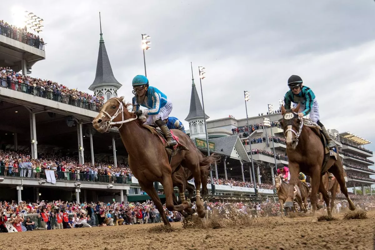 Mage ridden by Javier Castellano wins the 149th running of the Kentucky Derby at Churchill Downs - May 2023