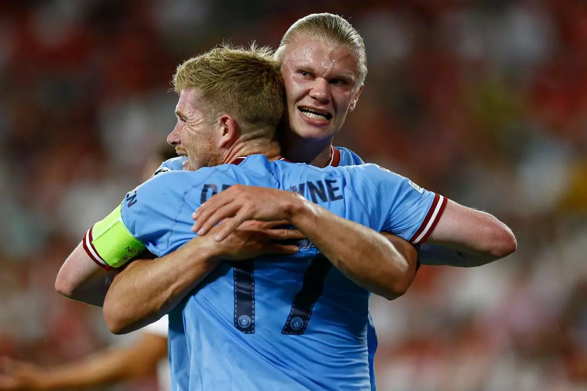 Man City Erling Haaland and Kevin De Bruyne