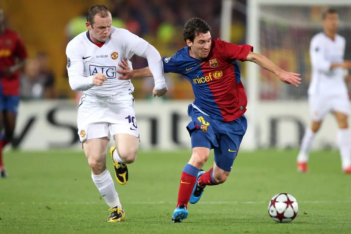 Manchester United and Barcelona in Champions League final