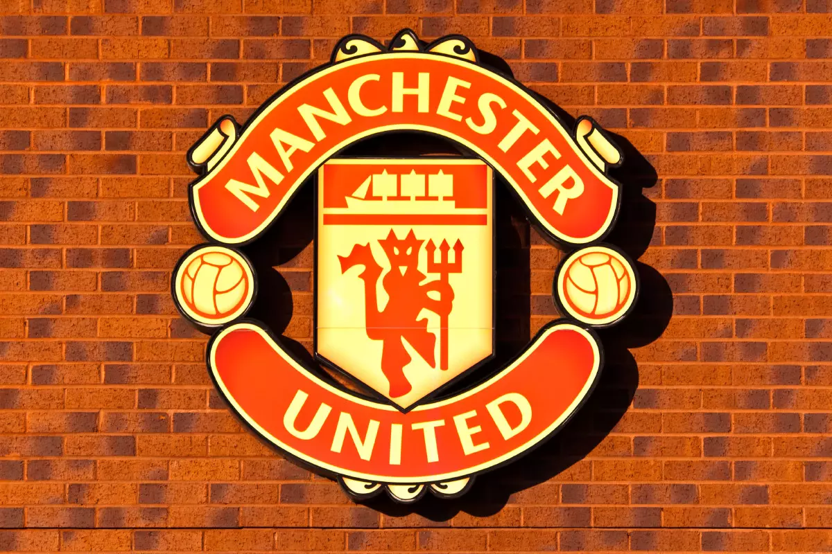Manchester United emblem on the wall