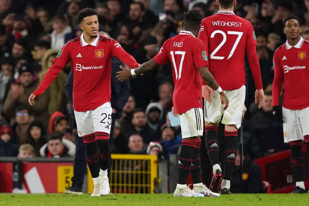 Manchester United's Jadon Sancho