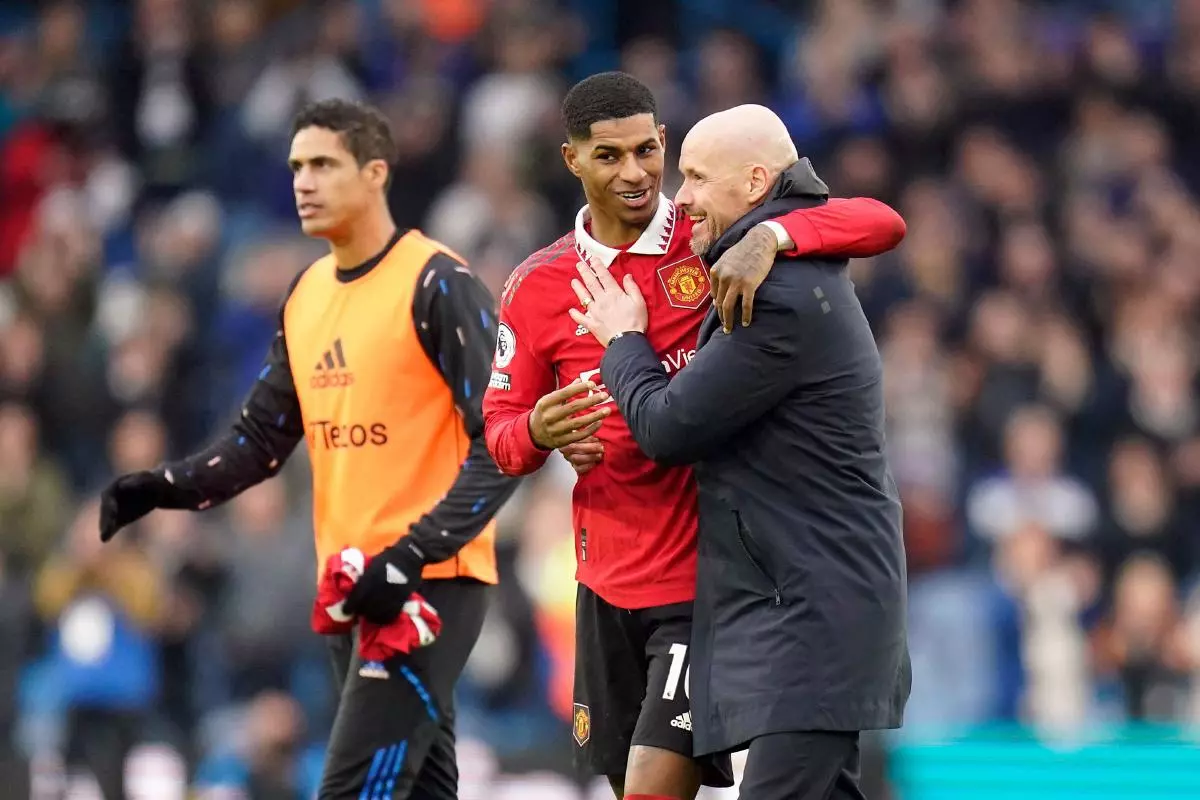 Manchester United manager Erik ten Hag and Marcus Rashford