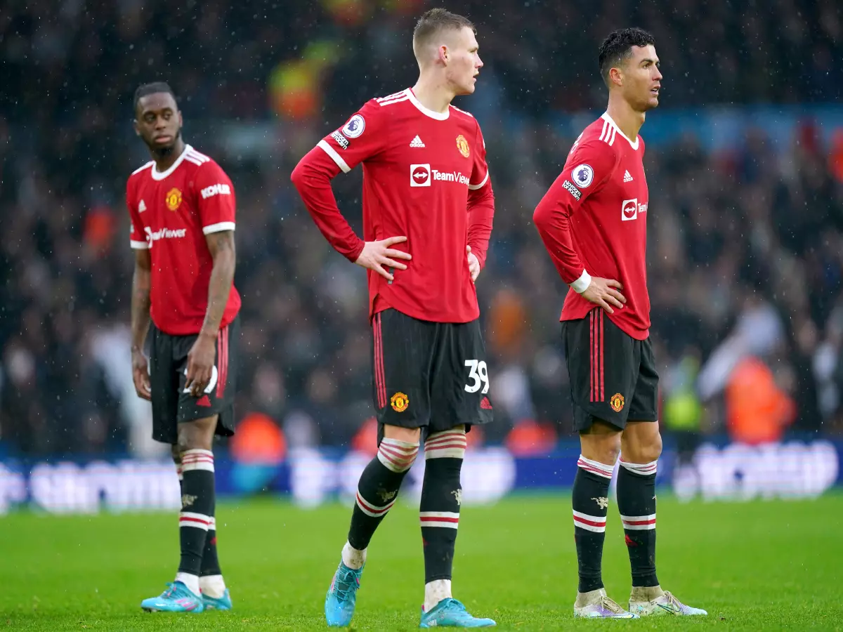 Manchester United's Aaron Wan-Bissaka, Scott McTominay and Cristiano Ronaldo