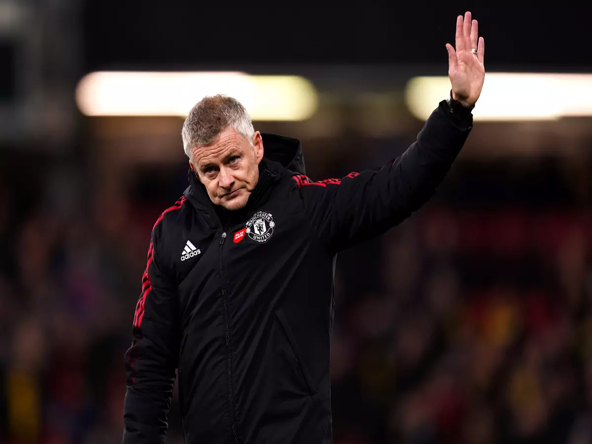 Manchester United manager Ole Gunnar Solskjaer applauds the fans after the final whistle during the Premier League match at Vicarage Road, Watford.