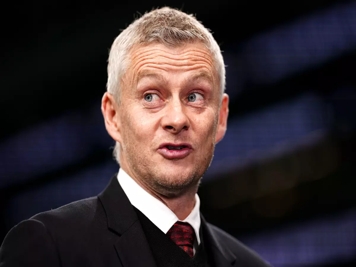 Manchester United manager Ole Gunnar Solskjaer is interviewed at the end of the Premier League match at Tottenham Hotspur Stadium, London.
