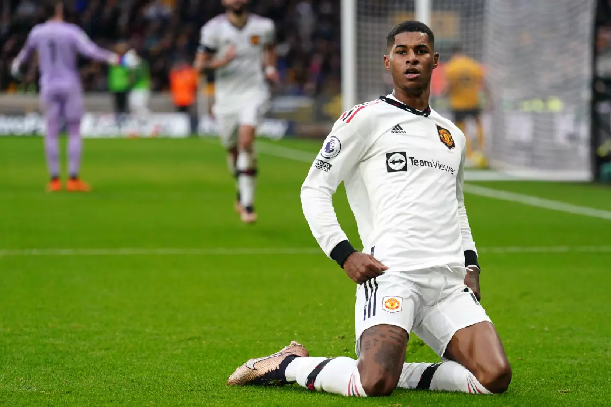 Marcus Rashford against Wolves Dec 22