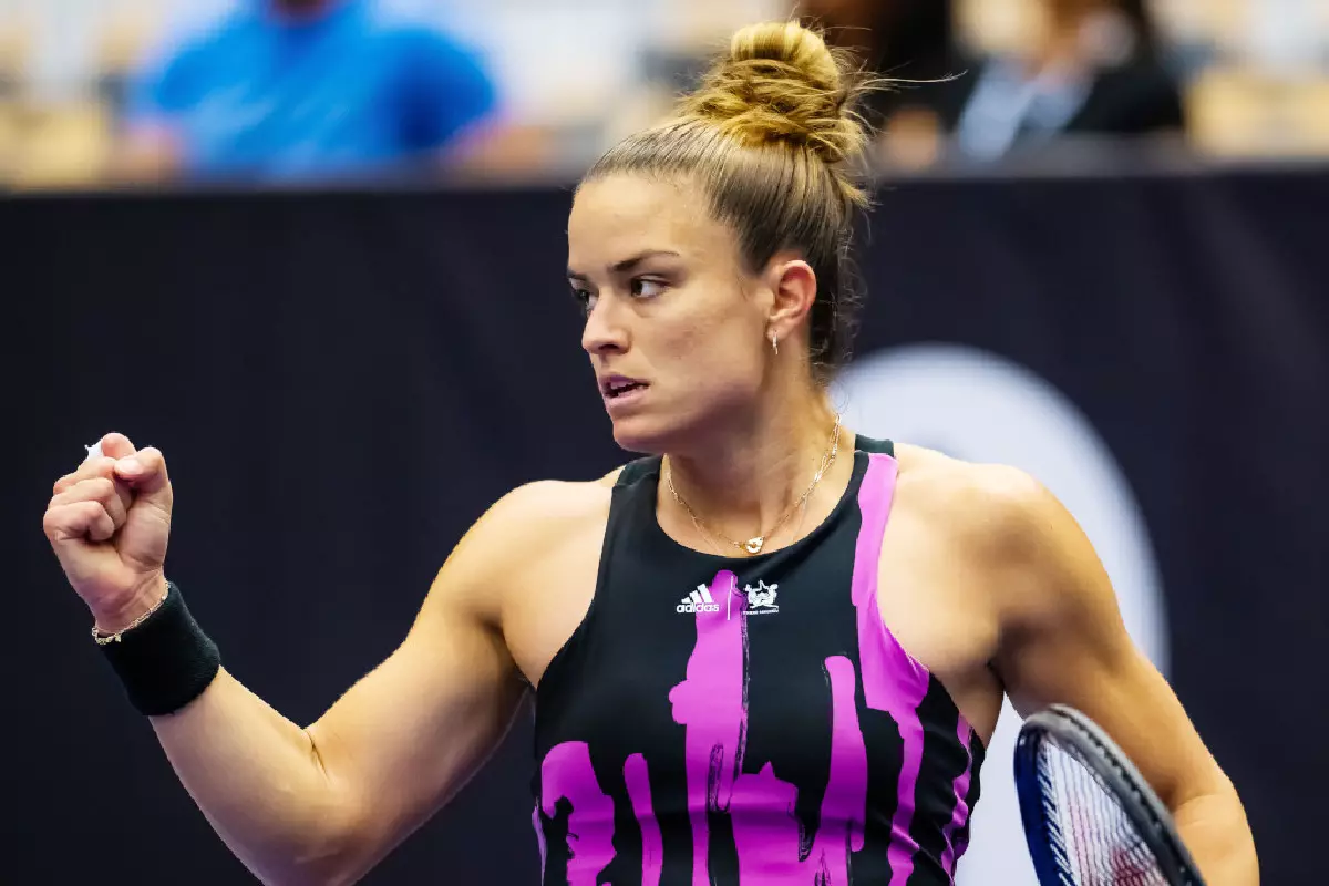 Maria Sakkari in action - Oct 2022