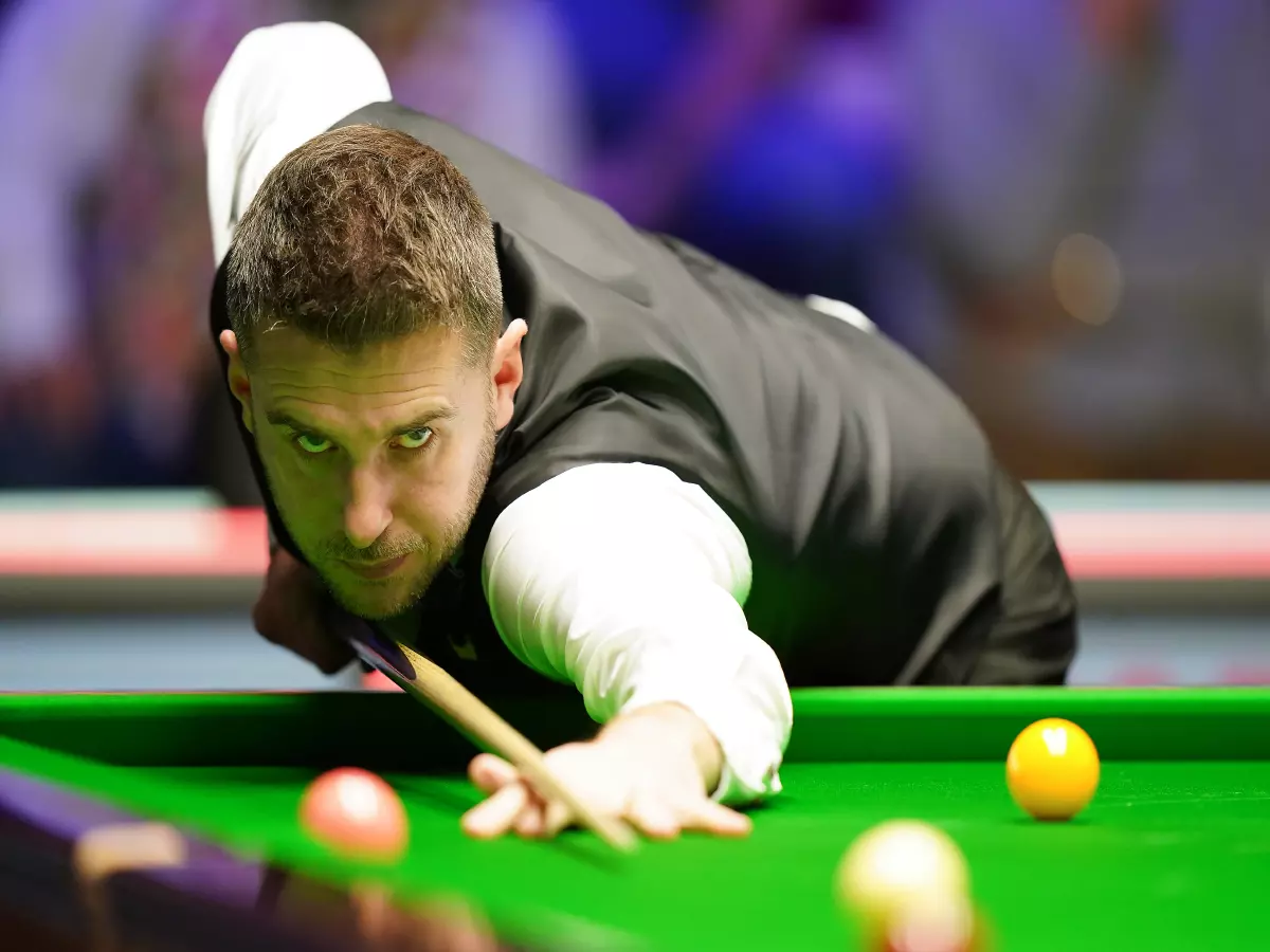 Mark Selby during his first round match with Ross Muir on day two of the Cazoo UK Championship at the York Barbican. Picture date: Wednesday November 24, 2021.
