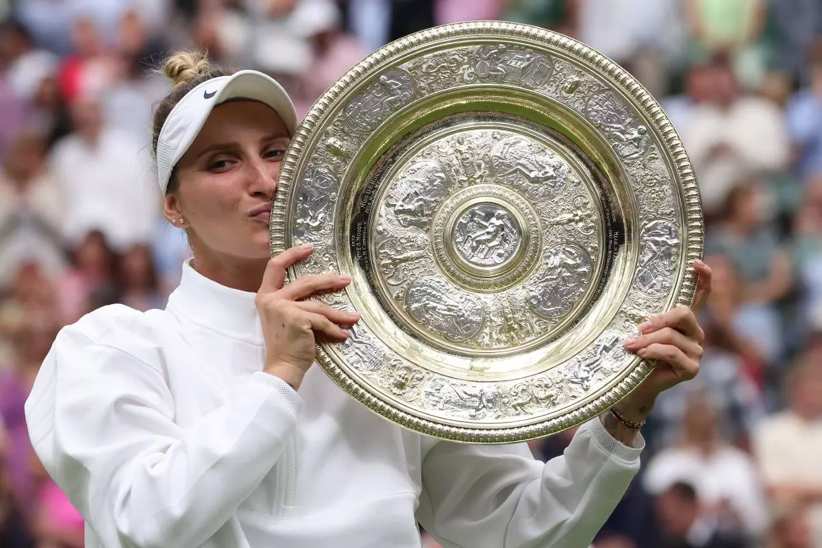 Marketa Vondrousova at Wimbledon 15 Jul 2023