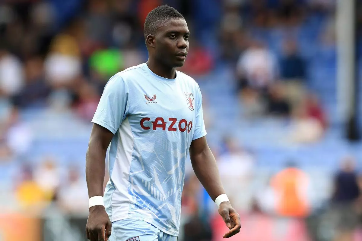 Marvelous Nakamba of Aston Villa warms up