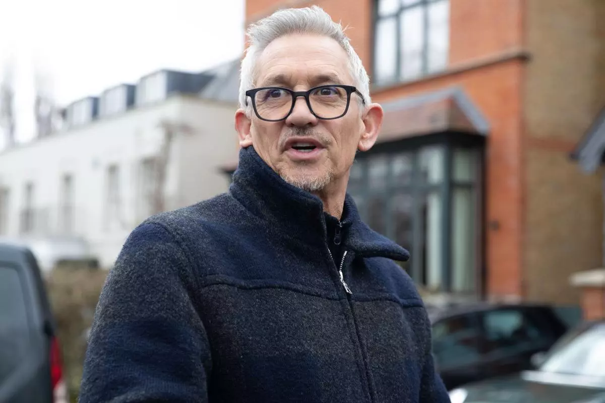 Match Of The Day host Gary Lineker outside his home in London