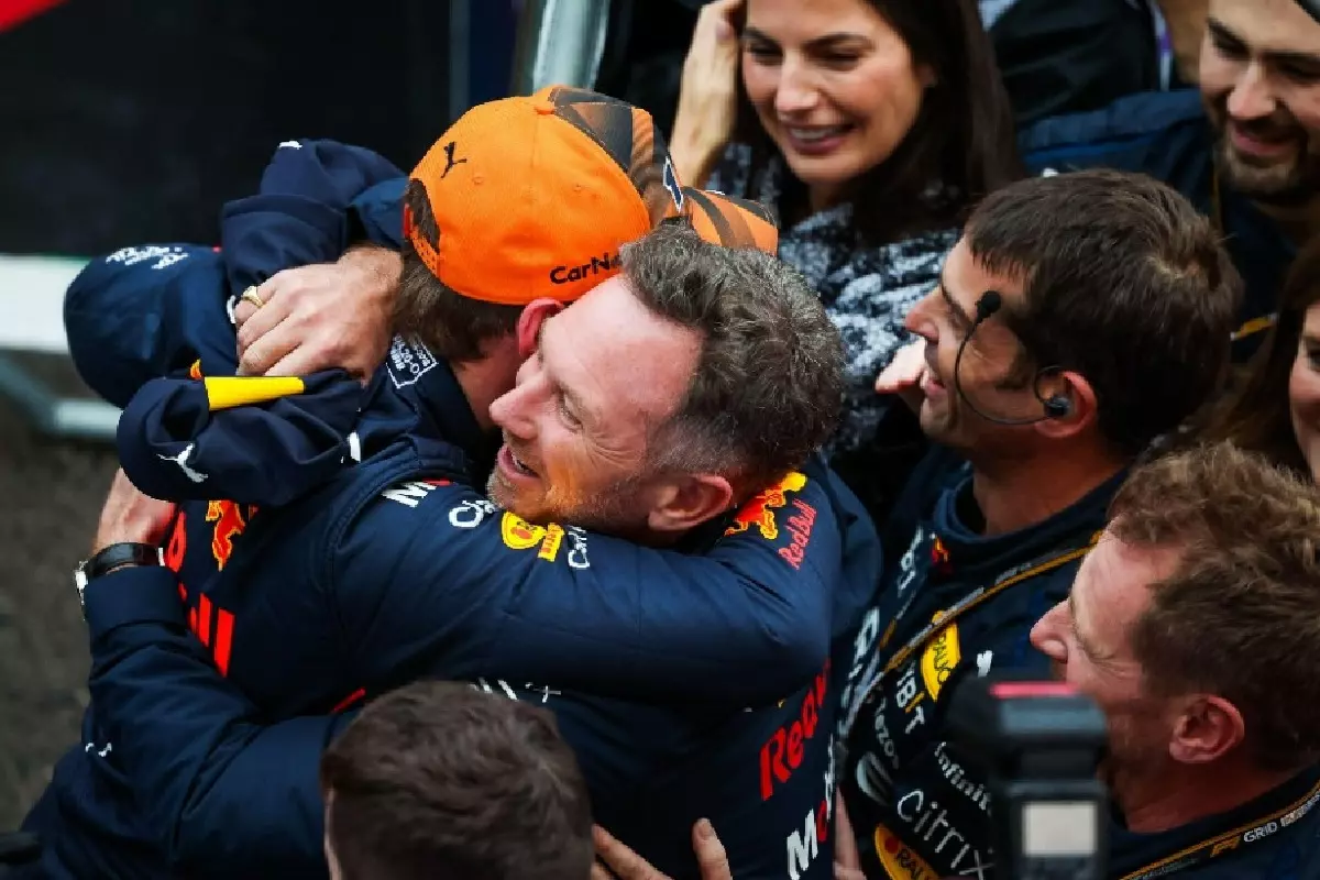 Max Verstappen and Christian Horner