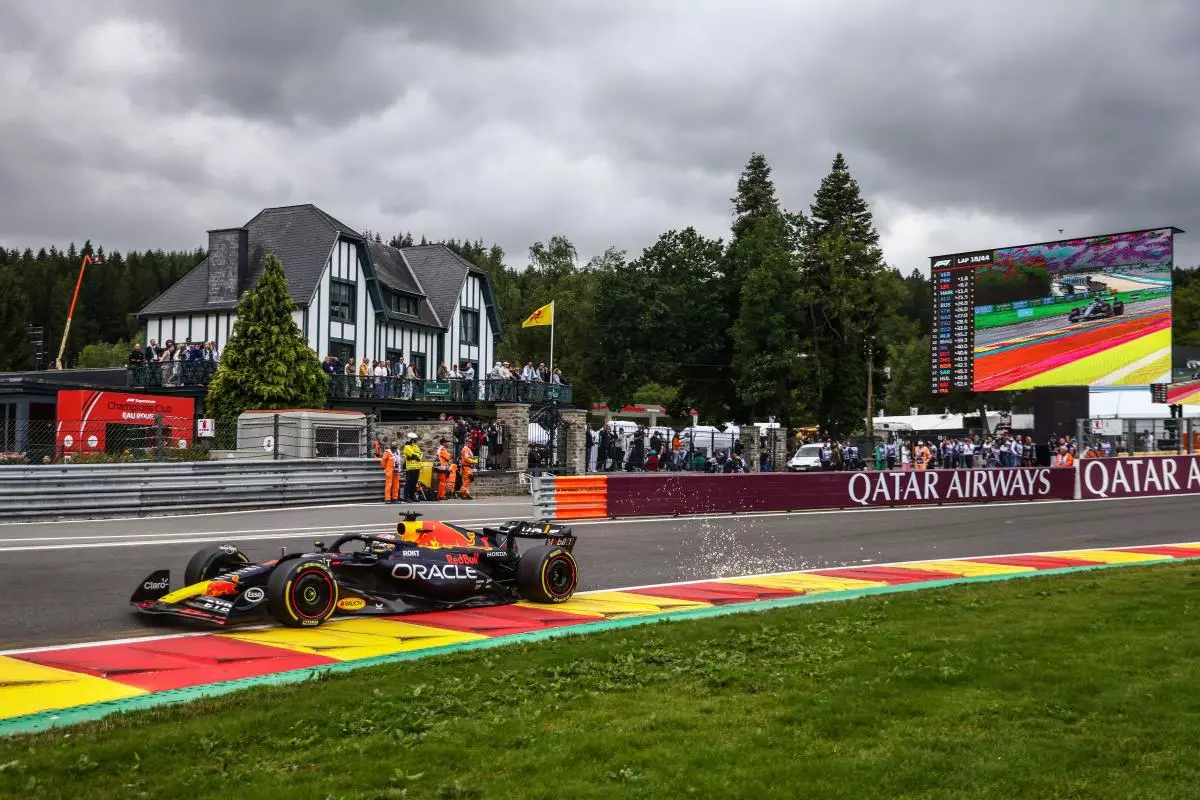 Max Verstappen of Red Bull Racing is racing during the F1 Grand Prix of Belgium at Circuit de Spa-Francorchamps
