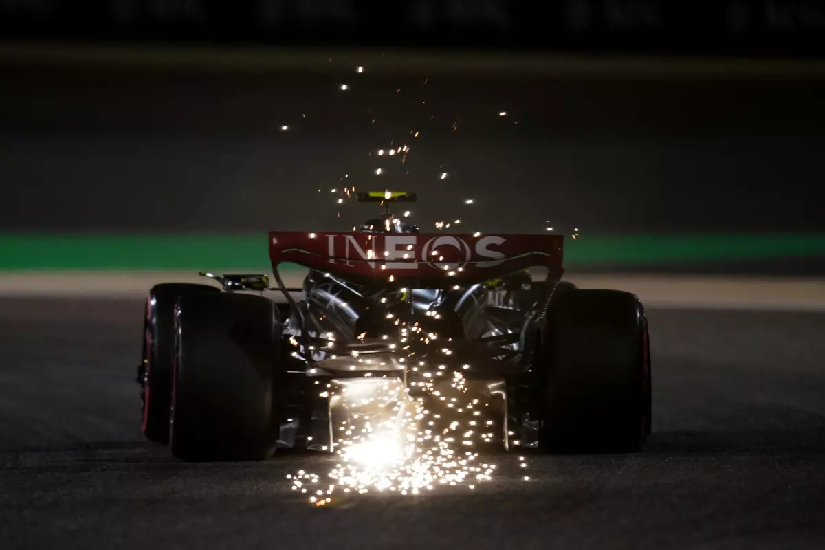 Mercedes' Lewis Hamilton during qualifying day of the Bahrain Grand Prix at the Bahrain International Circuit - March 2023