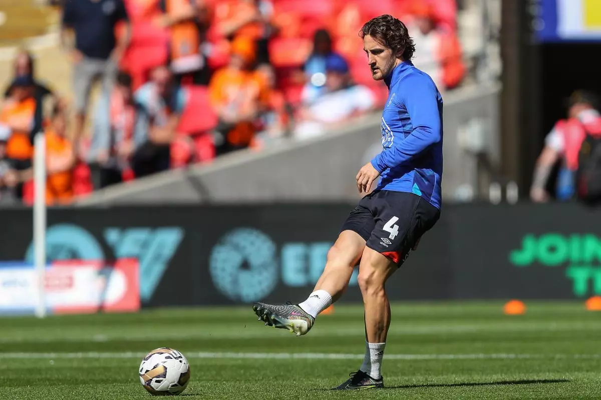 Michael Rose during the warm up for the game ahead of the Sky Bet Championship Play-Off Final - May 2023