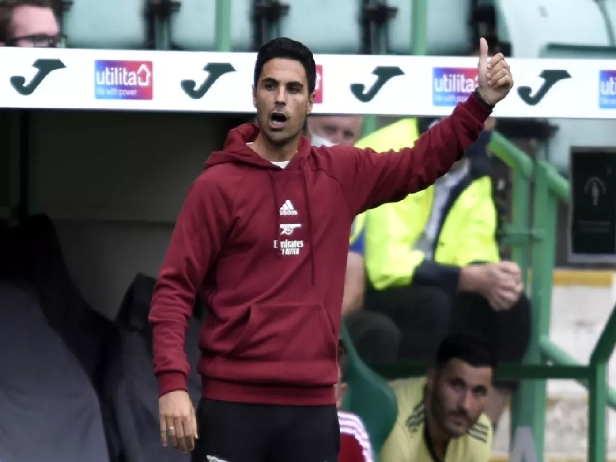 Mikel Arteta Arsenal friendly at Hibs Jul21
