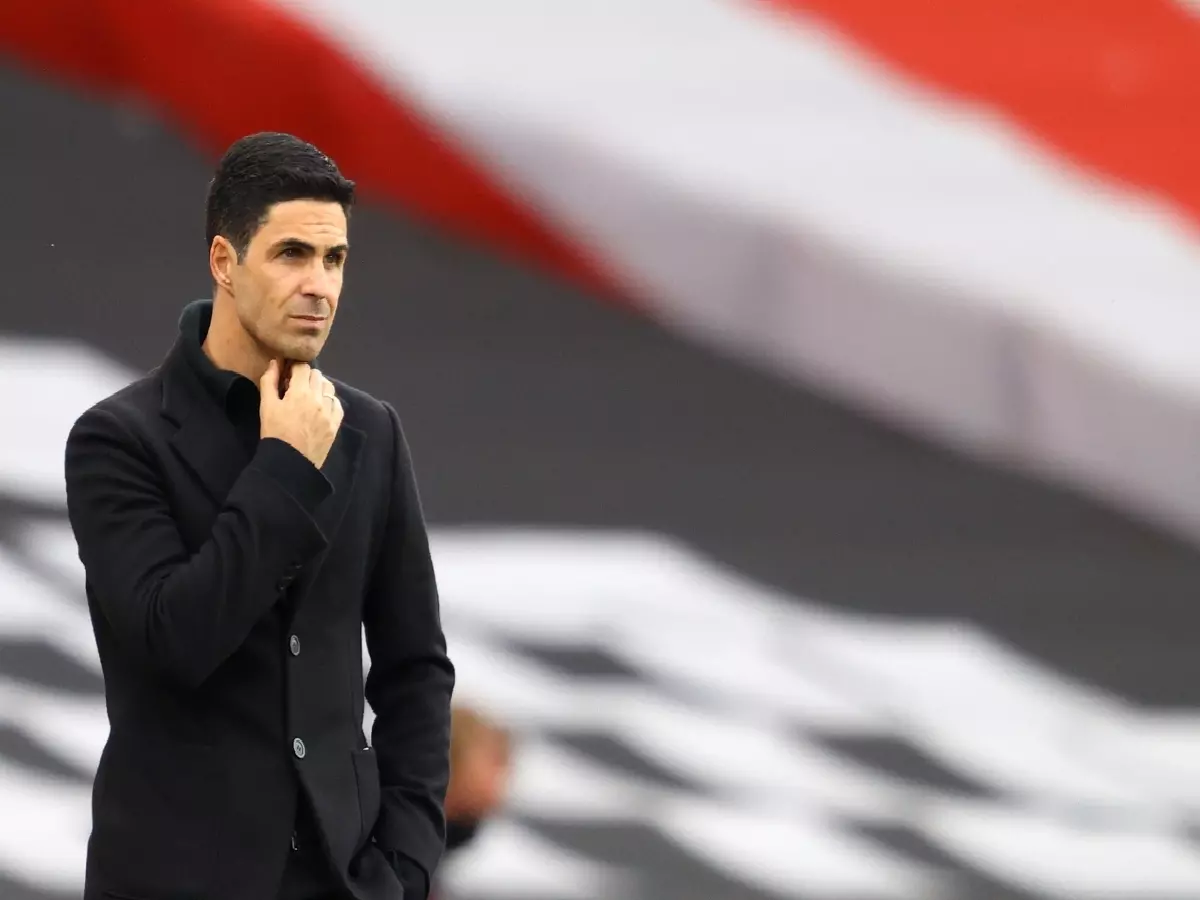 Mikel Arteta pensive Arsenal Apr21