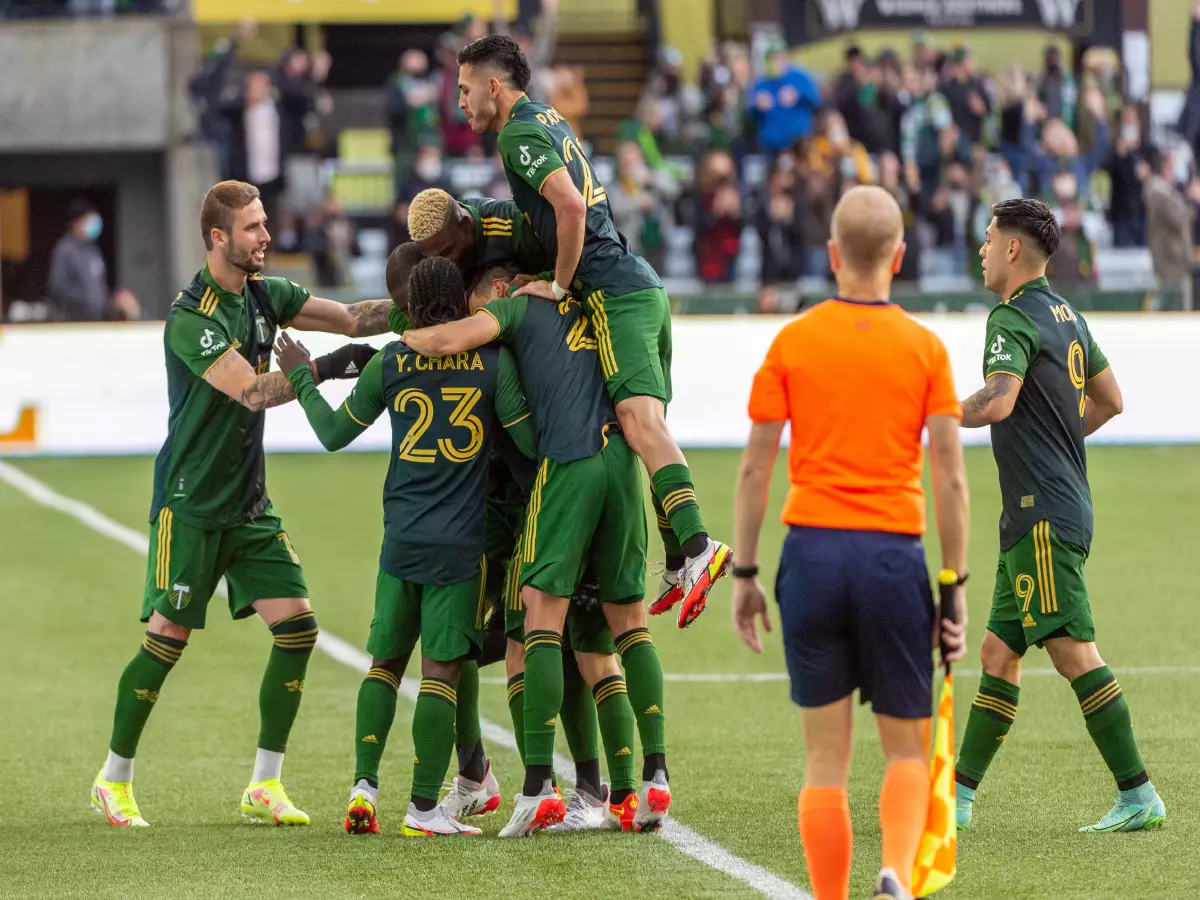 MLS Cup 2021, Portland Timbers celebrate beating Minessota United