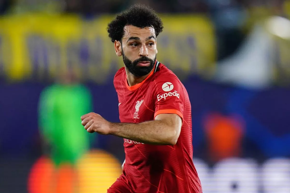 Mo Salah in action in Villarreal v Liverpool in the Champions League