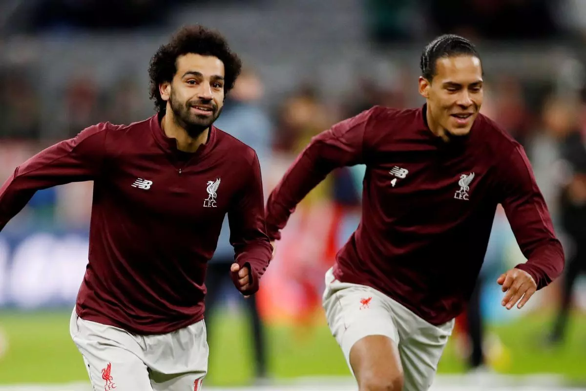 Liverpool's Mohamed Salah and Virgil van Dijk