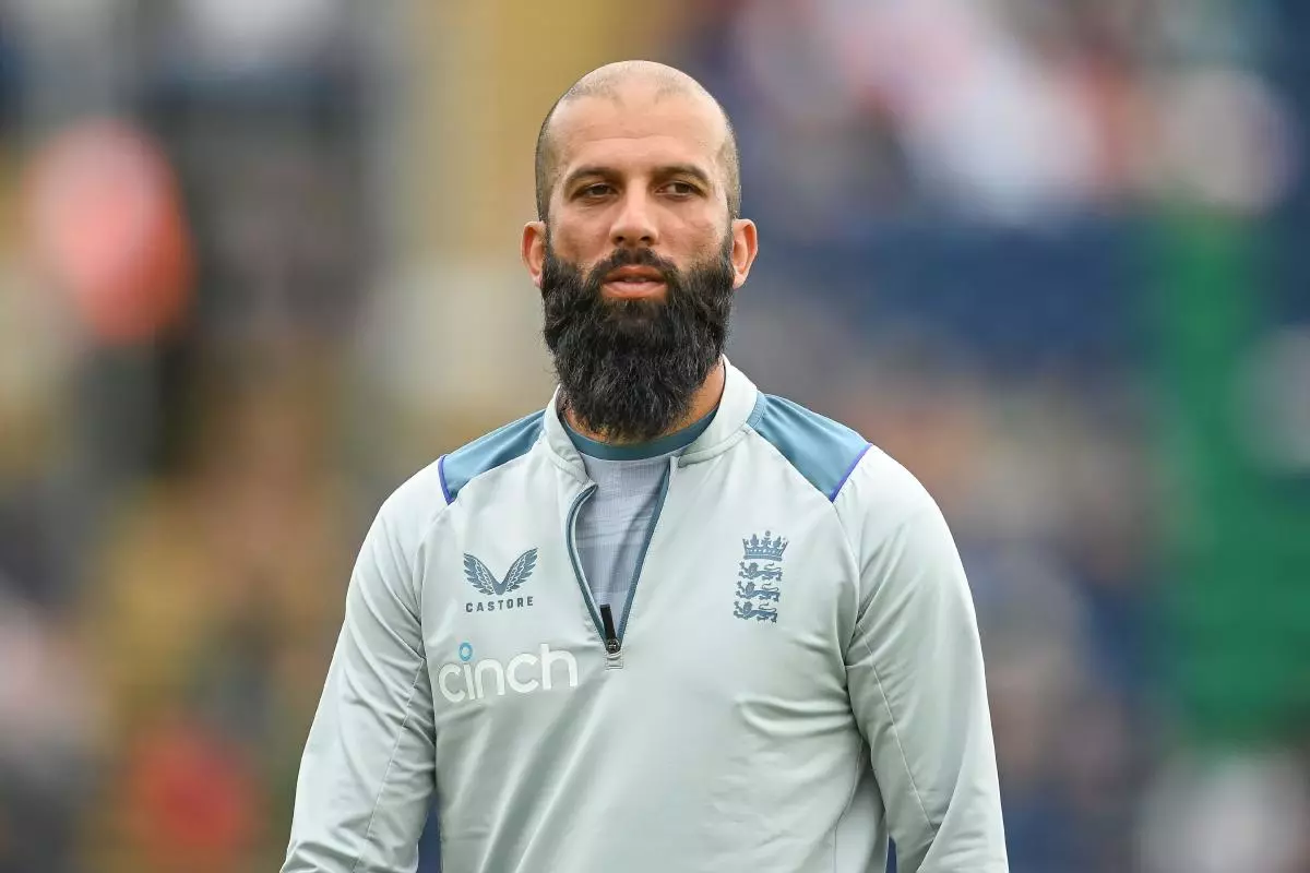 Moeen Ali of England during the warmup session in - July 2023