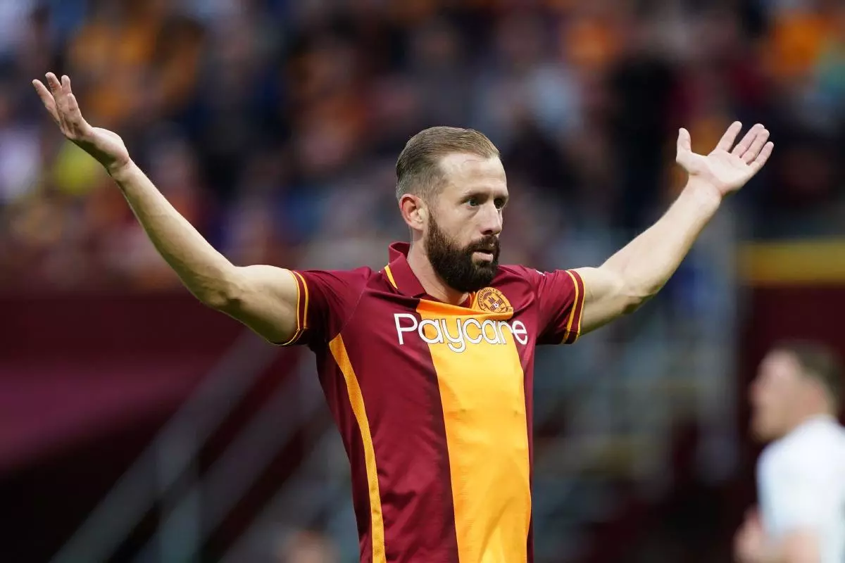 Motherwell's Kevin van Veen during the UEFA Europa Conference League second qualifying round first leg match at Fir Park