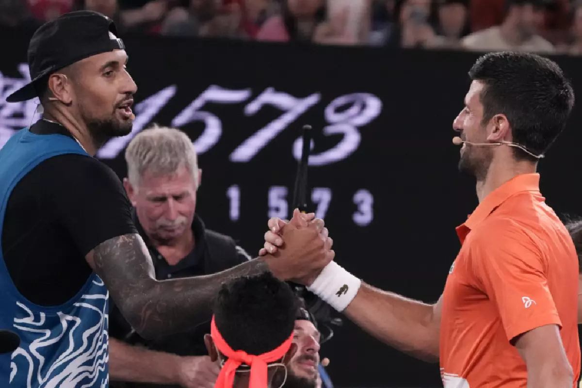 Nick Kyrgios and Novak Djokovic - Jan 2023