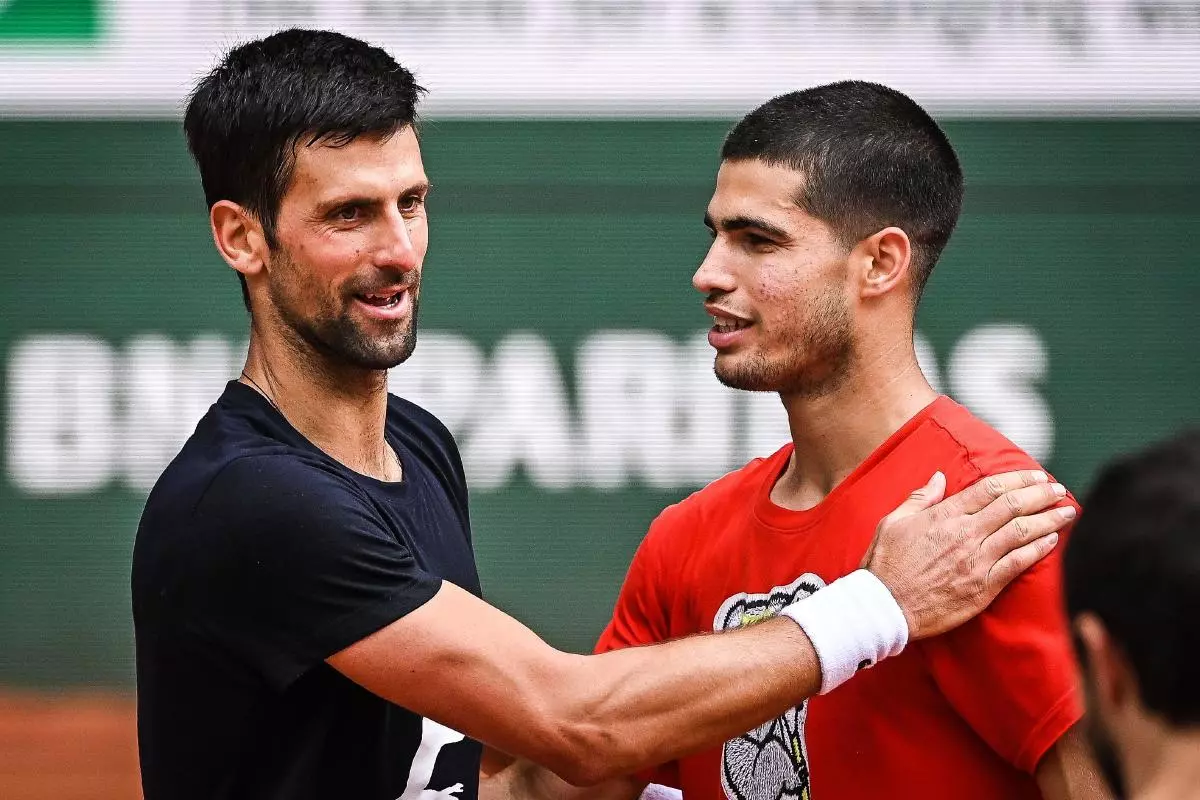 Novak Djokovic and Carlos Alcaraz