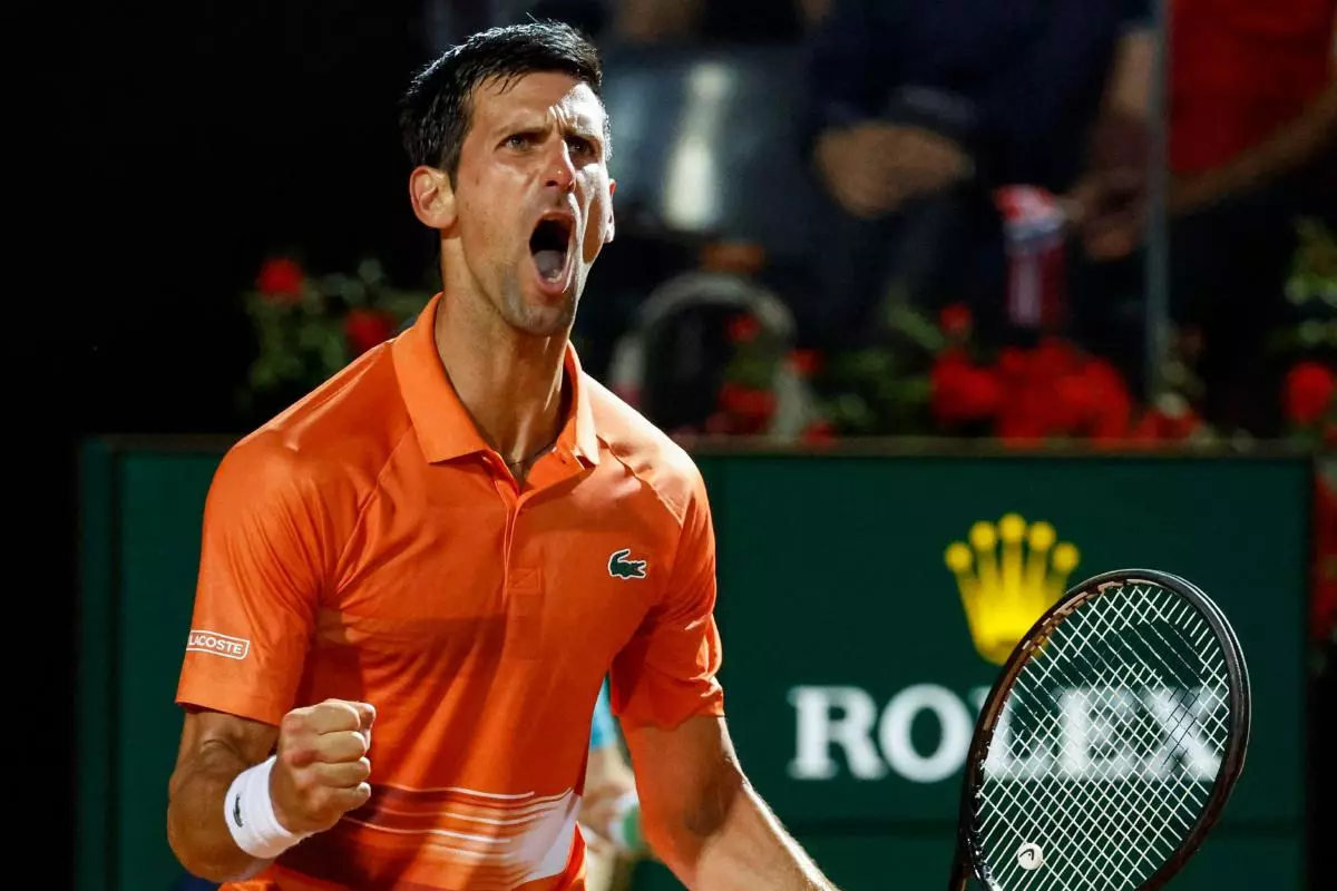 Novak Djokovic celebrates Rome Masters win