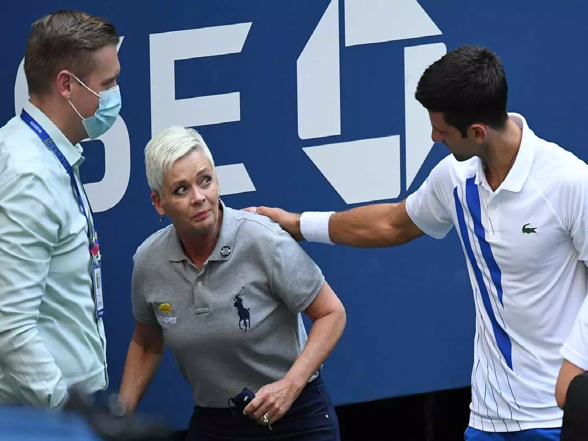 Novak Djokovic checks on line-judge at 2020 US Open