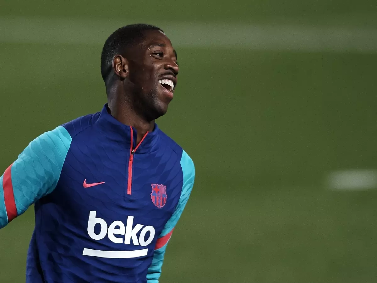 Ousmane dembele Barcelona warm-up Apr21