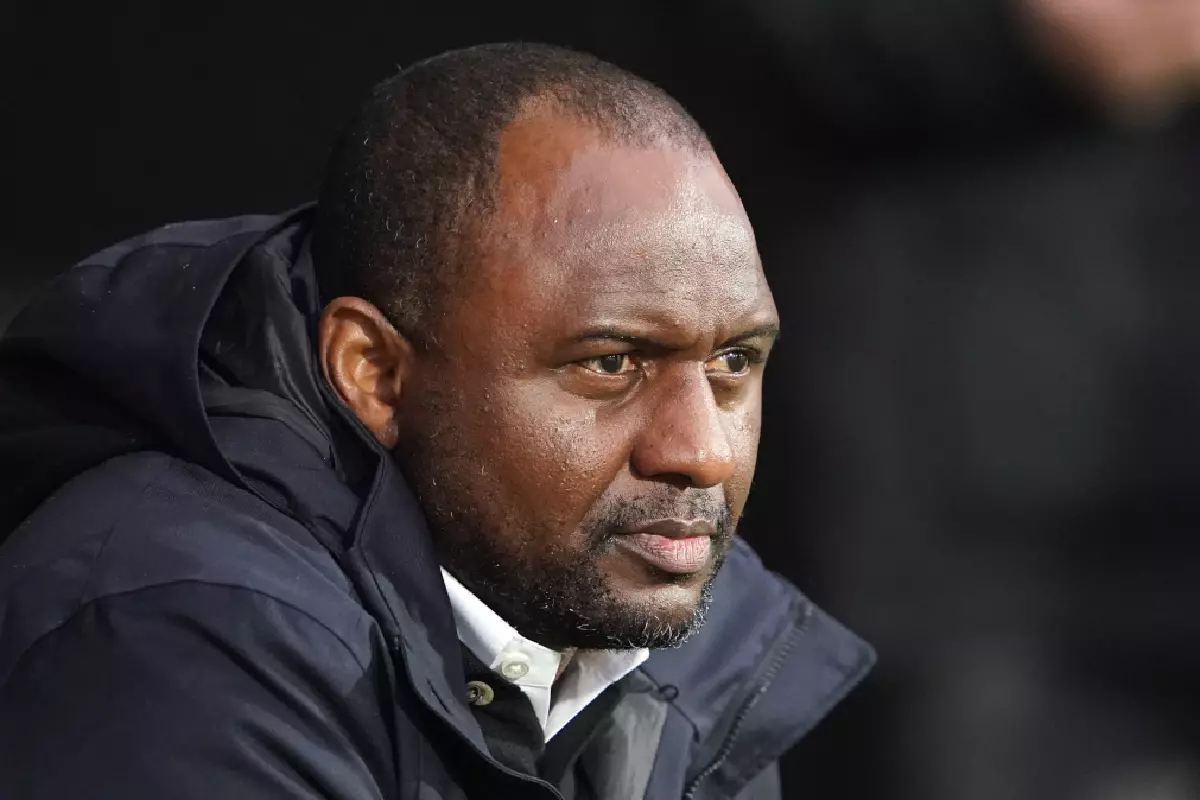 Patrick Vieira looks on against Bournemouth Dec 22