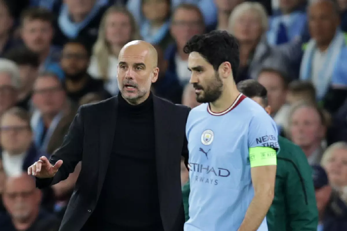 Pep Guardiola and Ilkay Gundogan June 2023
