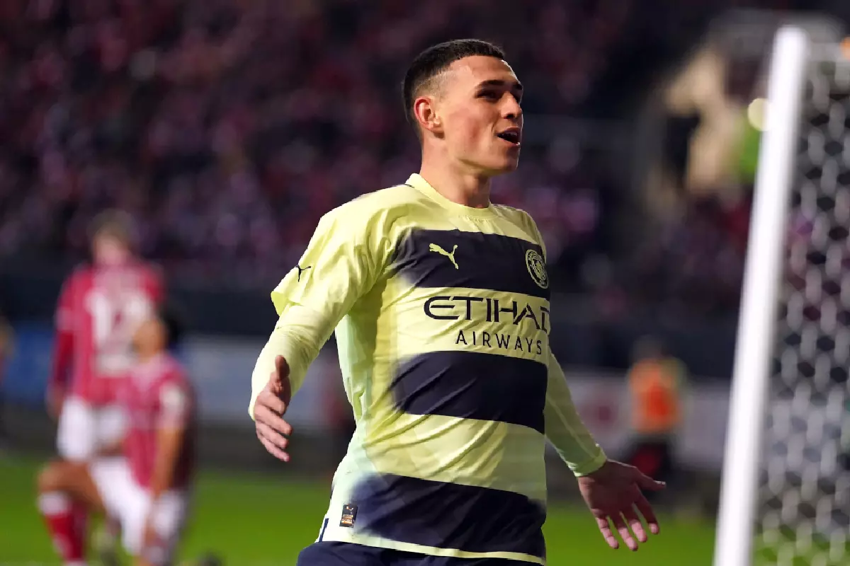 Phil Foden scores against Bristol City Feb 2023