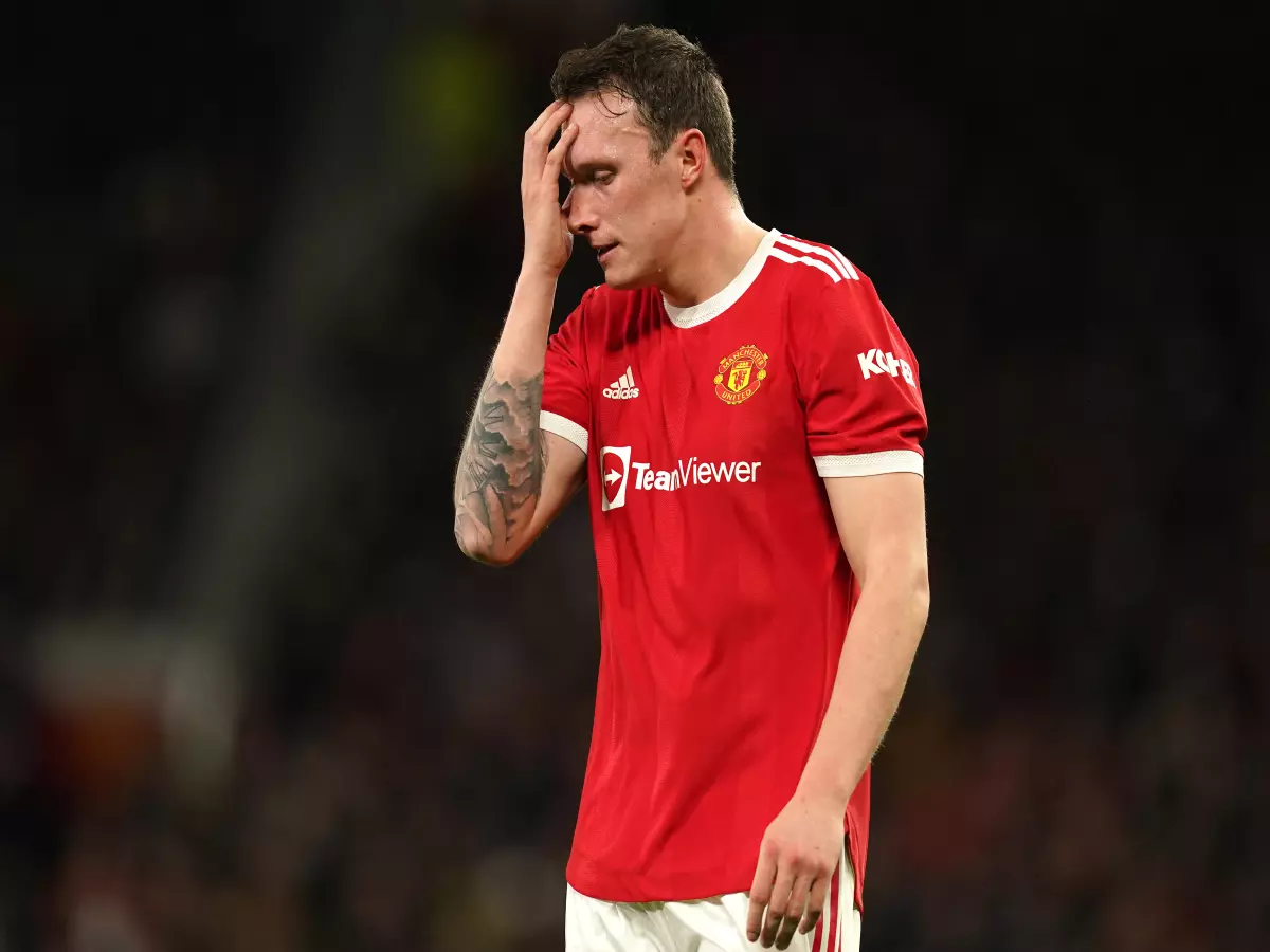 Manchester United's Phil Jones reacts during the Premier League match at Old Trafford, Manchester. Picture date: Monday January 3, 2022.
