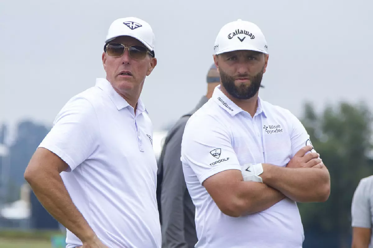 Phil Mickelson and Jon Rahm at the US Open - Jun 2023