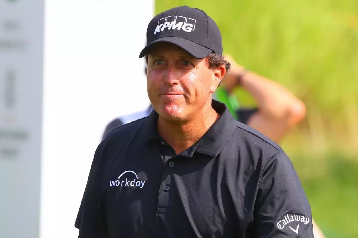 Phil Mickelson on the course