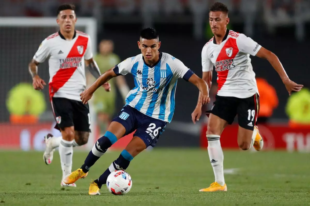 Racing Club's Carlos Alcaraz in action