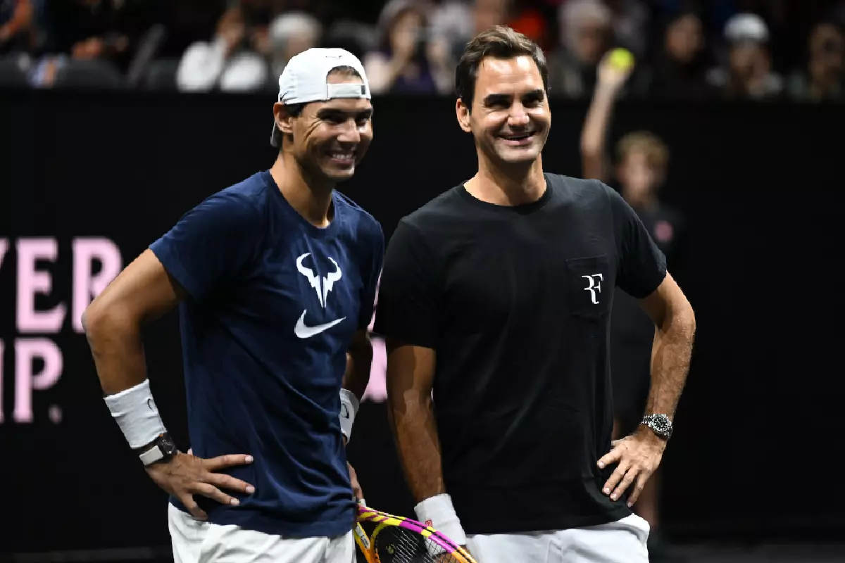 Rafael Nadal Roger Federer at the Laver Cup
