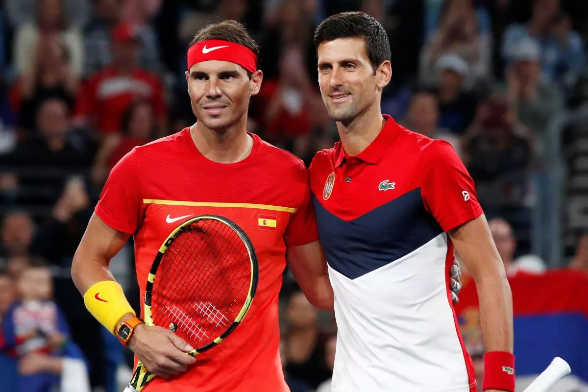 Spain's Rafael Nadal and Serbia's Novak Djokovic