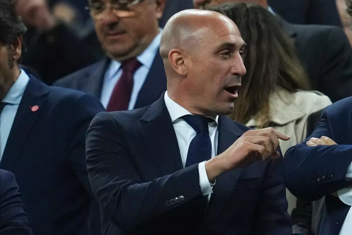 RFEF president Luis Rubiales during the La Liga match between FC Barcelona and Real Sociedad - May 2023