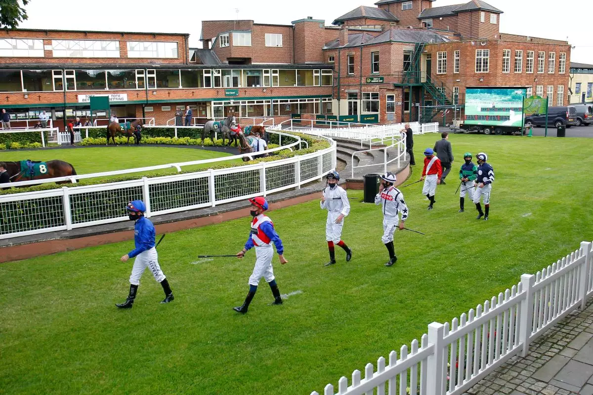 Ripon racecourse paddock