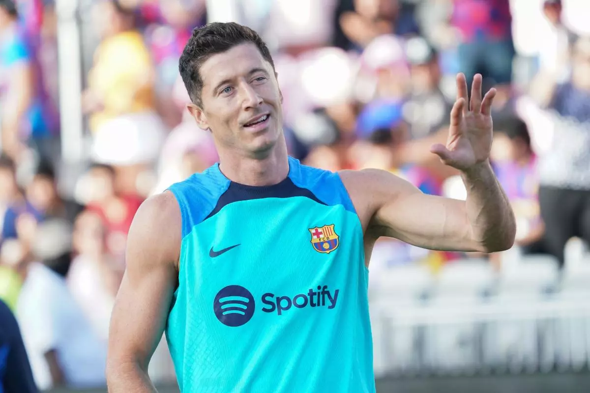 FC Barcelona player Robert Lewandowski