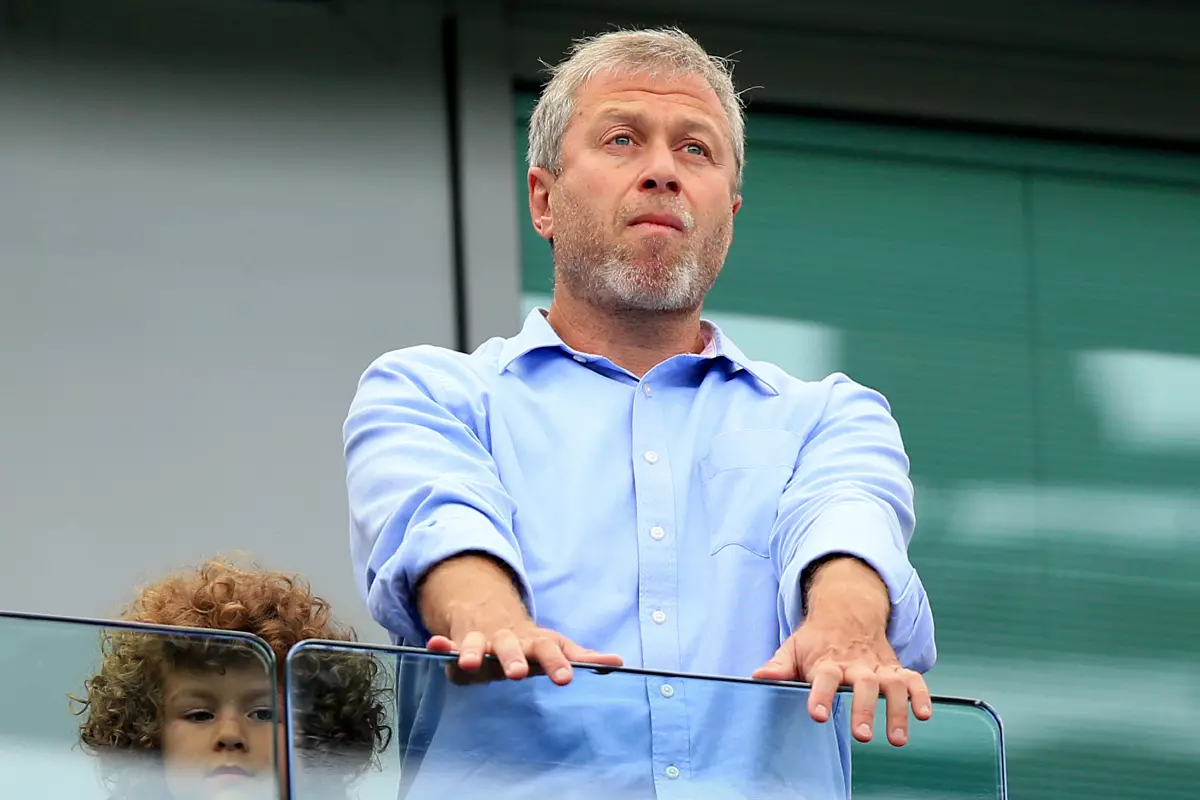 Chelsea owner Roman Abramovich with his son Arkadiy