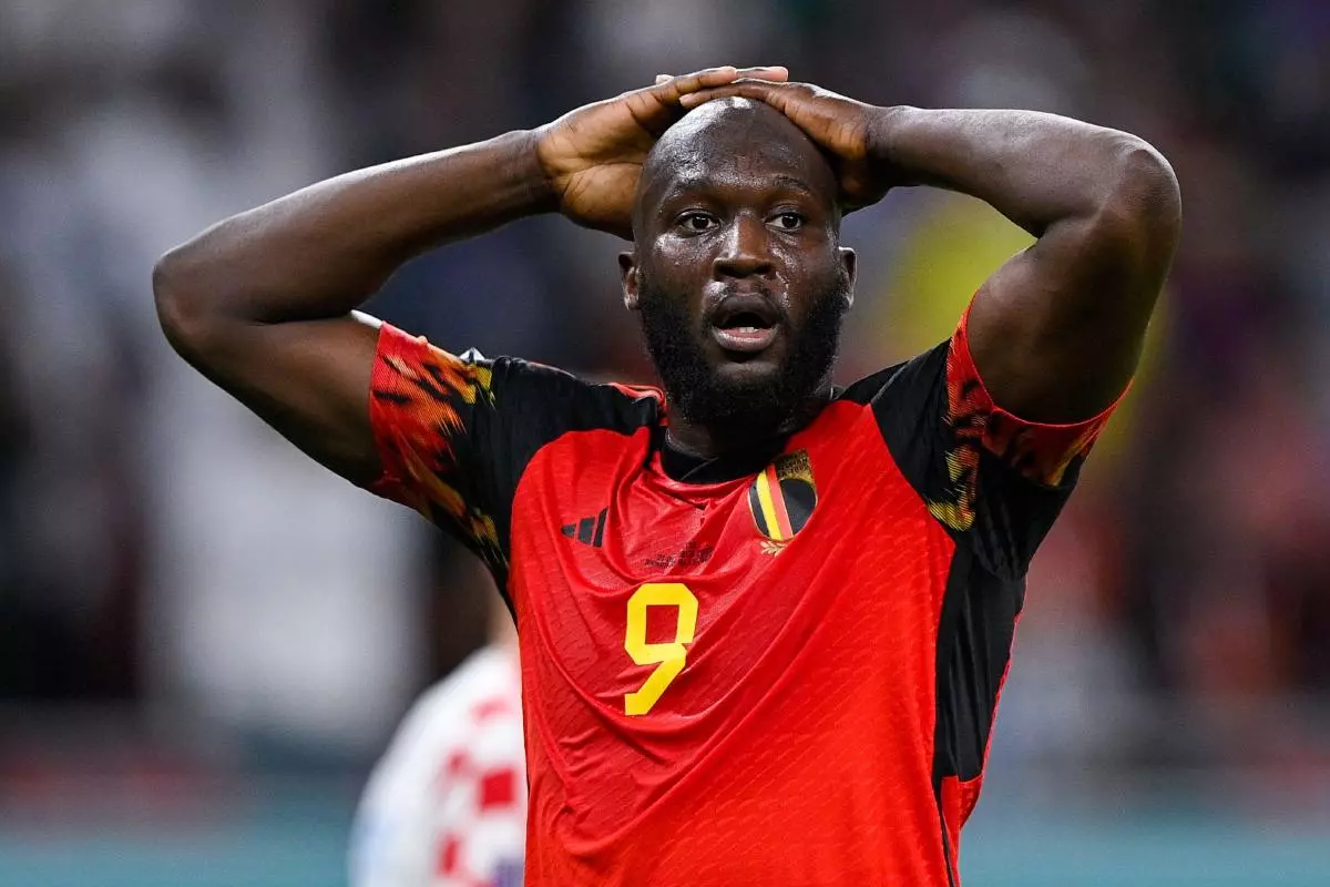 Romelu Lukaku of Belgium at World Cup